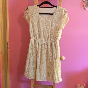 Beige Lace Mid-Length Dress 🌟OFFER AWAY!🌟